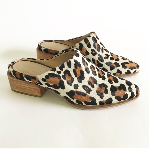 ABLE Local + Global Miriam Leopard Mules Shoes NEW 6 - Picture 5 of 9